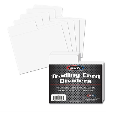 (50) BCW Horizontal Trading Card Dividers - Fits Single Row Card Storage Boxes • 9.95$