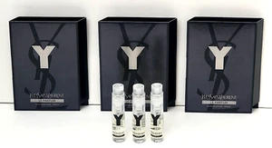 Y LE PARFUM 0.04 fl oz by YSL YVES SAINT LAURENT (3 Carded Spray Vials MEN) - Picture 1 of 2