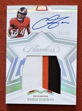 2022 Panini Flawless Star Swatch Silver Autograph Patch Chris Godwin 15/20 Bucs