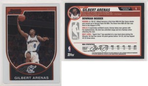 2007-08 Bowman Draft Picks & Stars Chrome Gilbert Arenas #1