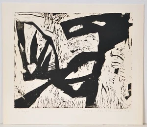 Corda di briglia Uta / xilografia / firmata a mano / solo 18 esemplari / 1990/2 - Foto 1 di 2