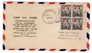#702 Red Cross 1931 FDC - Planty #56 - Picture 1 of 2