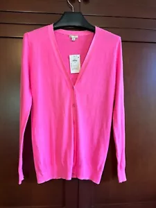 NEW 2012 Gap HOT PINK Long Cardigan Long Sleeve Button Up V-Neck XS - Picture 1 of 3