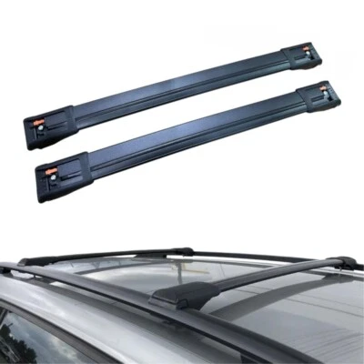 Barras transversales portaequipajes de techo Hyundai Santa Fe SM 2000-2006 negro aluminio bloqueables 2 piezas Foto 1 de 4