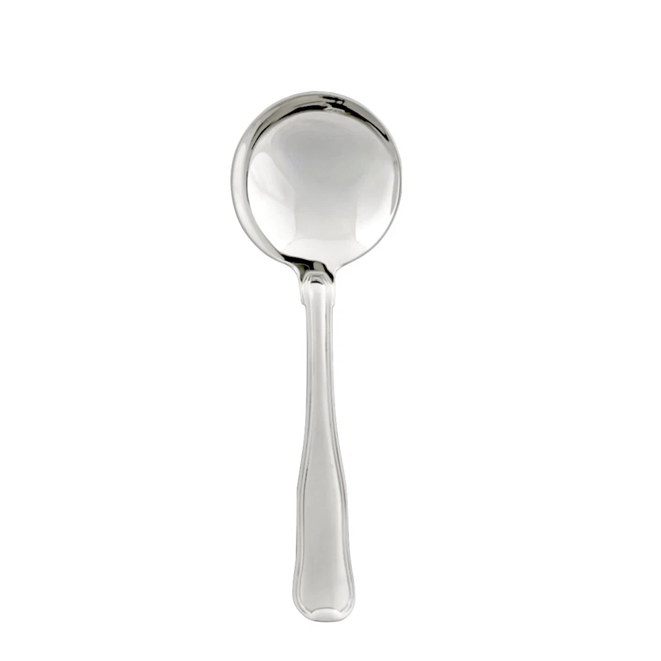 Georg Jensen. Cuchara de caldo de plata de ley - Riflet danés antiguo / Dobbelt - NUEVO Foto 1 de 1