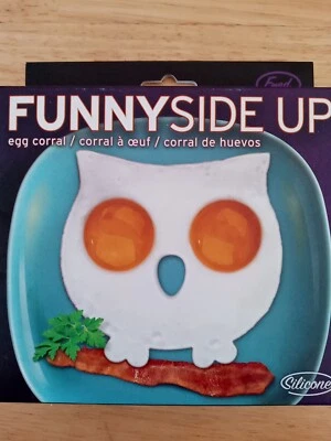 Fred FUNNY SIDE UP Silicone Egg Mold  OWL Shape NEW in BOX - Image 1 of 4