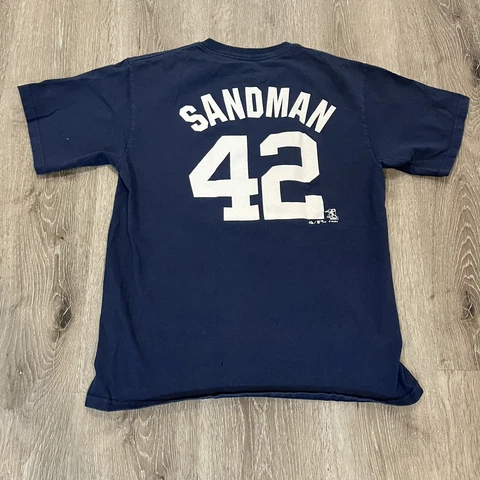 Youth Mariano Rivera “Sandman” New York Yankees MLB Majestic Shirt Size Youth XL Cover