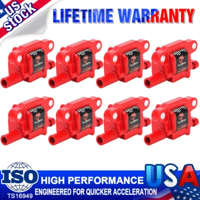 8 Pack Ignition Coils for 05-19 Corvette C5 C6 C7 Z06 Camaro SS CTS-V 6.2L 7.0L - Image 1 of 4