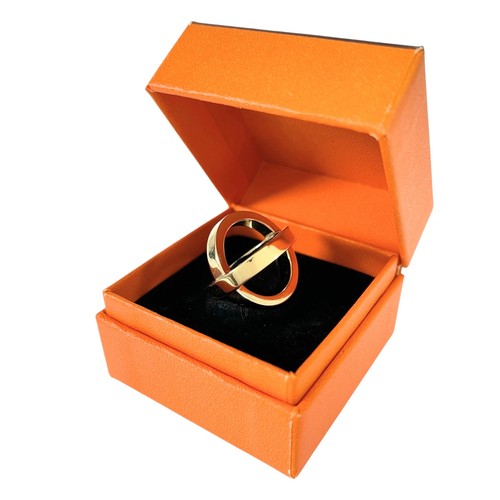 Anello Hermès Bijoutere Fantaisie ad anello placcato oro con scatola