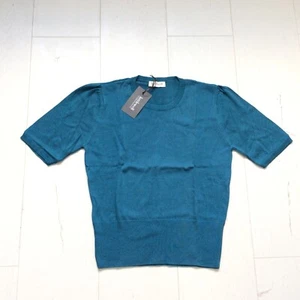 Kettlewell Becca Knitted Indian Teal Cotton/Cashmere Sweater-Size M -New-RRP £89 - Picture 1 of 12