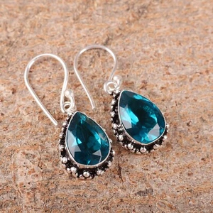 Apatite Gemstone 925 Sterling Silver Earring Handmade jewelry Earring Gift - Picture 1 of 3