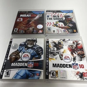 Lote 4 Juegos PS3 PlayStation 3 Madden NFL 10 y 8, NBA 2K11, MLB 10 The Show - Imagen 1 de 5