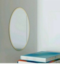 2pcs U BRAND Magnetic Oval Mirrors Locker Gold Trim 9 Inch 463