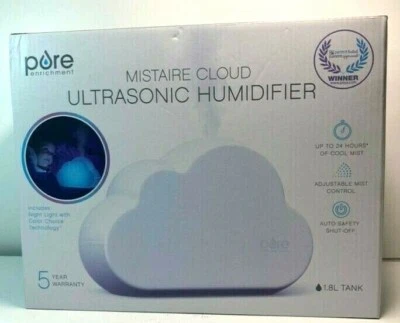 Pure Enrichment Mistaire Cloud 1.8LTank Ultrasonic Cool Mist Humidifier PEWAGCDP - Image 1 of 3