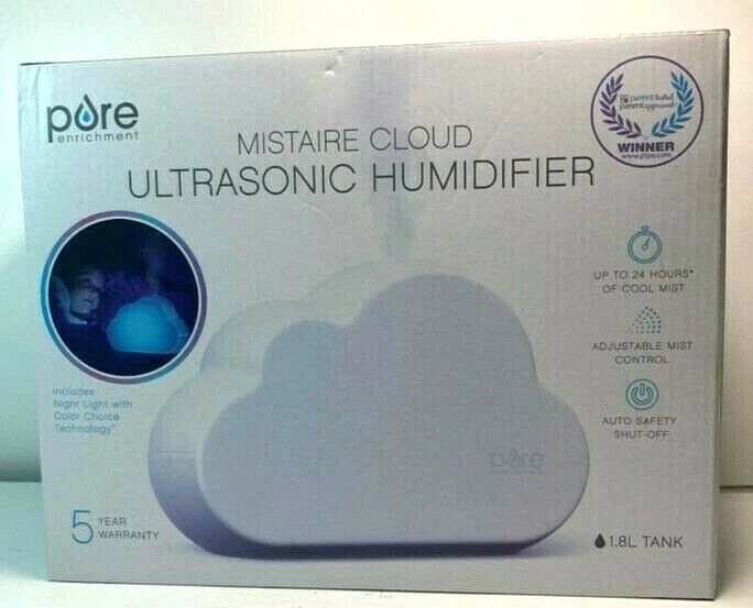 Pure Enrichment Mistaire Cloud 1.8LTank Ultrasonic Cool Mist Humidifier PEWAGCDP - Image 1 of 3