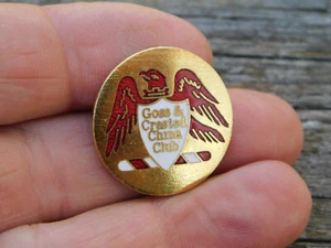 1" Goss & Creasted China Club Pin Badge Emblem - Picture 1 of 2