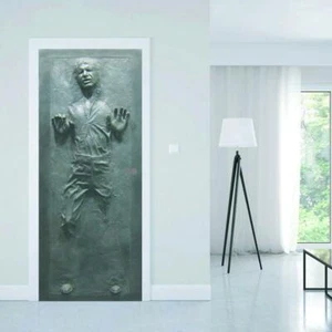 Han Solo Carbonite DOOR WRAP Decal 3d Wall Sticker Mural Home Decor Star Wars  - Picture 1 of 2