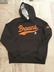 Nwt $90 Nike Cleveland Browns Rewind Club Logo Script Brownie Logo Hoodie Mens S - Picture 1 of 3