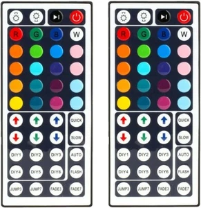 2PCS 44 Key IR Remote Controller Dimmer For RGB 3528 5050 LED Light Strip 2-Port - Picture 1 of 5