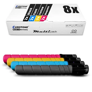 8x ECO Patrone ersetzt Konica Minolta TN-321C TN-321K TN-321M TN-321Y - Afbeelding 1 van 3