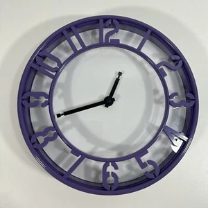 IKEA Varing Wall Clock Light Purple Lilac Colour Bold 3d Numbers Large 29cm Whit - Picture 1 of 6