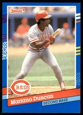 1991 Donruss Baseball Card Mariano Duncan Cincinnati Reds #309