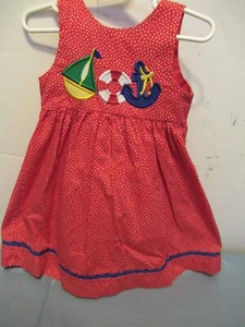 P15 Girls Red White polka Dot Size 18 Months by Austin and Ashley Dress - Picture 1 of 11