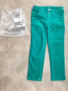 New Lands End Girls Skinny Turquoise Green Stretch Cords Age 4 (3-4) - Picture 1 of 4