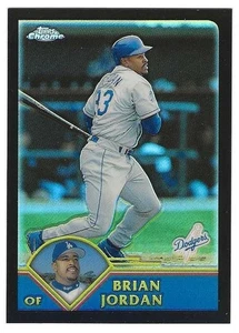 2003 Topps Chrome Black Refractor #108 Brian Jordan Los Angeles Dodgers ###/199 - Picture 1 of 1