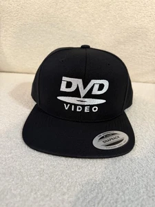 DVD SnapBack Hat Black Baseball Cap Classic Digital Video Disc Retro Movie - Picture 1 of 3