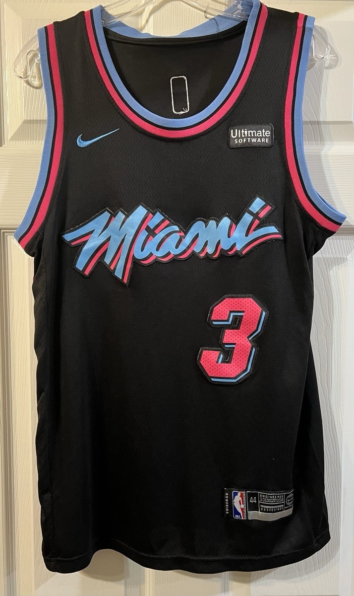 ウェア NBA Miami Heat Dwyane Wade game shirt Dwyane Wade #3 Miami Heat Ultimate Software Vice City White