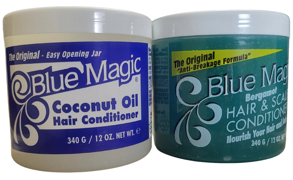 2PC Blue Magic (White&Green) Cond Original Anti-Breakage Hair & Scalp Grease - Image 1 of 1