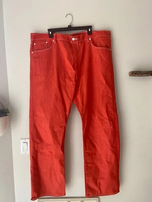 Levi's Men's 501 Shrink To Fit Original Fit Color Orange Red 44X30 - Image 1 of 3