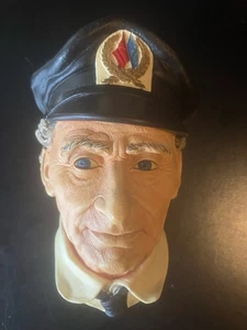 Bossons SEA CAPTAIN Chalkware Wand Skulptur Kopf Congleton England Rockwell - Bild 1 von 4
