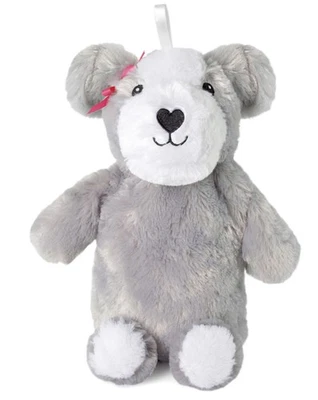 KS BRANDS Dog Hot Water Bottle Cute Novelty Kids Plush Puppy Grey