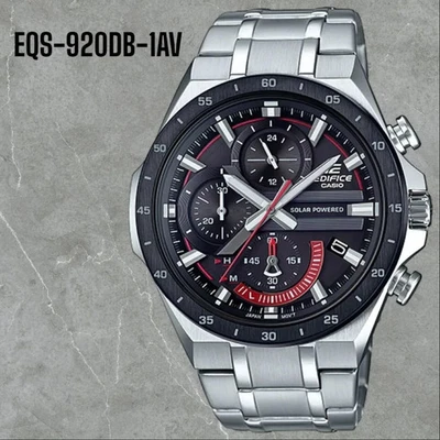 Casio Edifice EQS-920DB-1BV Reloj Hombre Solar Cronógrafo Acero Inoxidable Foto 1 de 2