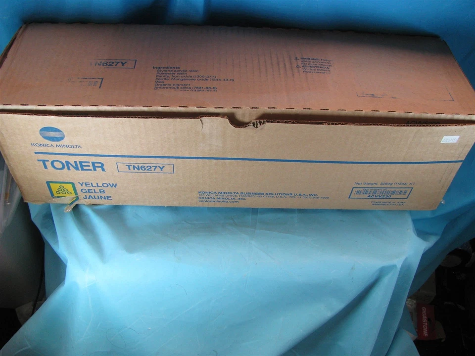 GENUINE KONICA MINOLTA TN627Y TONER YELLOW ACVV230 - FREE SHIP - OPEN BOX - image 1 of 1