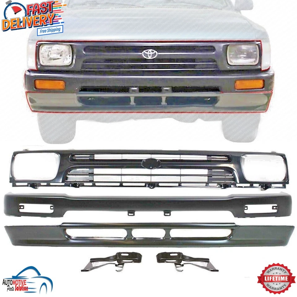 NEW FRONT GRILLE BUMPER VALANCE LEFT RIGHT BRACKET FOR 1992-1995 TOYOTA PICKUP - Image 1 of 4