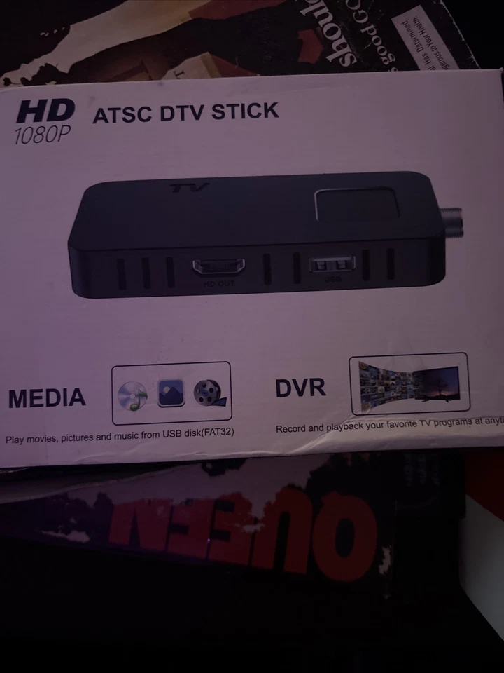 Caixa conversor digital HD 1080P ATSC DTV STICK para TV - Imagem 1 de 1