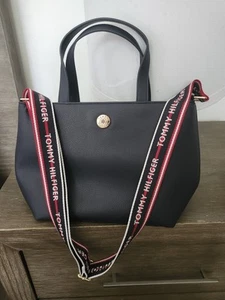 Tommy Hilfiger Satchel Navy Blue Crossbody Handbag - Picture 1 of 4