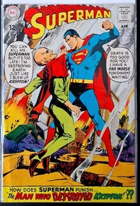 SUPERMAN #205 VG THE MAN WHO DESTROYED KRYPTON Neal Adams Cover DC COMICS 1968 - Picture 1 of 7