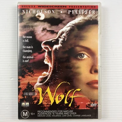 Wolf DVD Region 4 Jack Nicholson Michelle Pfeiffer James Spader Horror - image 1 of 2