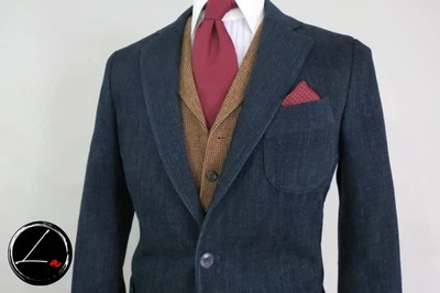 Abrigo deportivo Agave Denim oscuro peso pesado Denim 100% algodón dos botones 40 R Foto 1 de 4