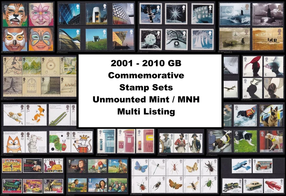 2001-2010 GB Commemorative Stamp Sets UM MNH - Multi Listing - Image 1 of 1