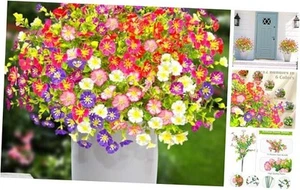 Artificial Flowers Outdoor Faux Plants for Spring Summer Decoration, 12 - Picture 1 of 8