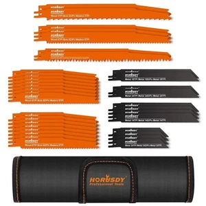 34-Piece Reciprocating Saw Blade Set, for Metal Sheet & Wood Pruning Cutting - Picture 1 of 7