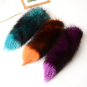 Llavero cola de zorro 40 cm imitación piel llavero borla llavero cadena bolso colgante encanto - Imagen 1 de 22