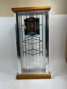 BULOVA Frank Lloyd Wright Robie House Clock Art Glass Panel Design Shelf 12” - Picture 1 of 22