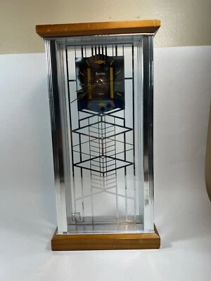 BULOVA Frank Lloyd Wright Robie Casa Reloj Arte Panel Vidrio Diseño Estante 12” Foto 1 de 4