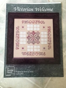 Aguja de nuez moscada 304 VICTORIAN WELCOME 1993 folleto de trabajo cortado #304 - Imagen 1 de 3